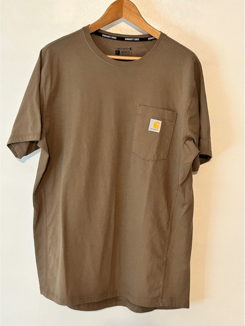 Carhartt Force Relaxed Fit Brown Pocket T-Shirt Large